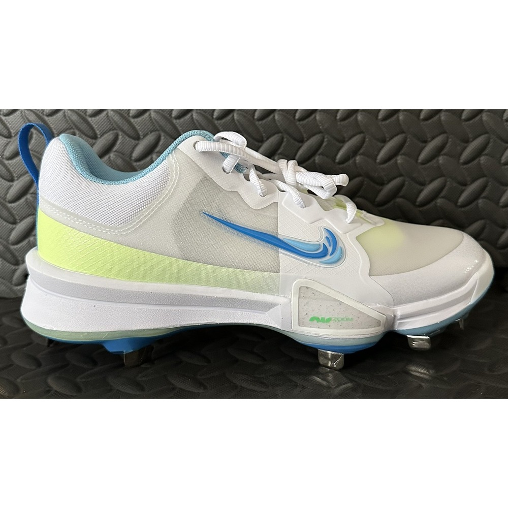 Nike Force Trout 9 Pro Cleats Baseball White Volt Blue FRESH FQ7941-100 Men's 8